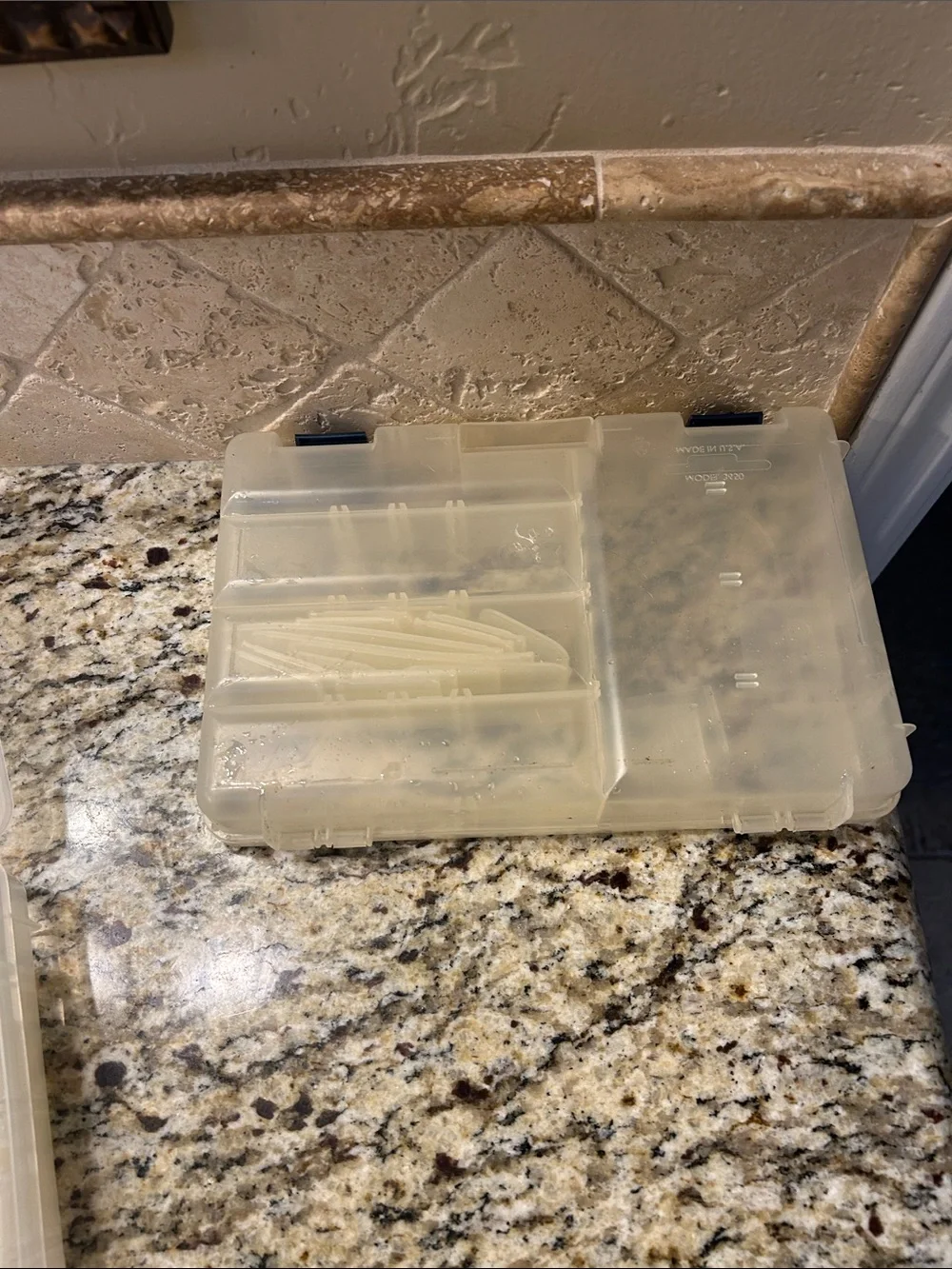 Clear Stackable Storage Boxes with Blue Latches - Set of 3 Multi-Pack